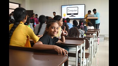 Targeting girls aged 11-18 from lower-income families, the Vidya Samriddhi Initiative aims to enhance their foundational technical and mathematical knowledge. (Deepak Gupta/HT)