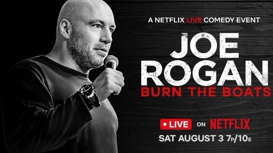 Joe Rogan roasts COVID vaccines and trans people on his next comedy special on Netflix.(@joerogan/X)