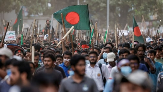 On Sunday morning, protesters attending a non-cooperation programme demanding the government's resignation clashed with the supporters of Hasina. (FILE)(REUTERS)