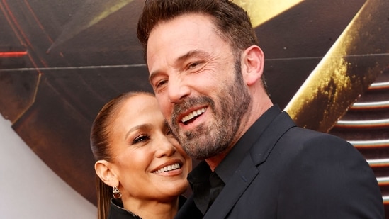 US actors Jennifer Lopez (L) and Ben Affleck arrive for the world premiere of "The Flash" at Ovation Hollywood in Hollywood, California, on June 12, 2023. (Photo by Michael Tran / AFP)(AFP)