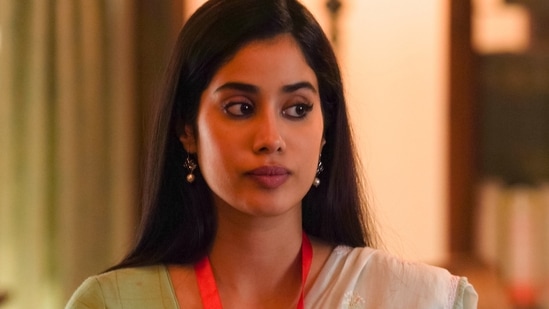 Janhvi Kapoor in a still from the movie.