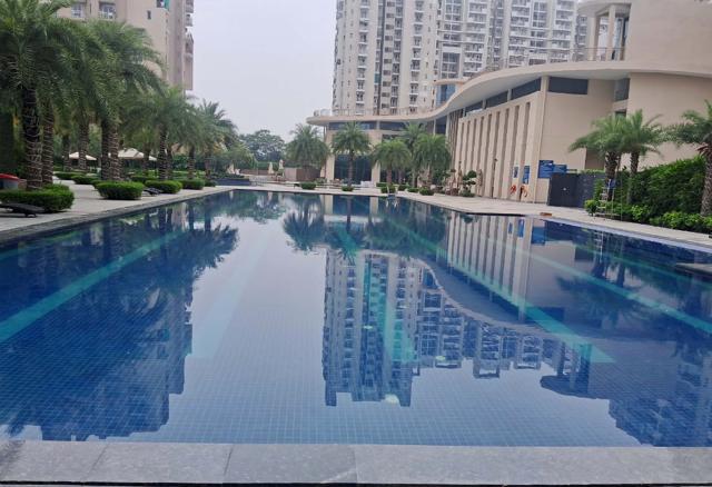 The swimming pool in BPTP Park Serene residential condominium in Gurugram Sector 37D. (Parveen Kumar/HT Photo) The swimming pool in BPTP Park Serene residential condominium in Gurugram Sector 37D. (Parveen Kumar/HT Photo)