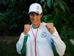 Algerian boxer Imane Khelif poses for a photo after an interview with SNTV at the 2024 Summer Olympics, Sunday, Aug. 4, 2024, in Paris, France. (AP / Vadim Ghirda) Algerian boxer Imane Khelif poses for a photo after an interview with SNTV at the 2024 Summer Olympics, Sunday, Aug. 4, 2024, in Paris, France. (AP / Vadim Ghirda)