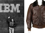 The image shows the iconic brown leather jacket Steve Jobs wore while showing the middle finger to IBM. (Andy Hertzfeld, RR Auction) The image shows the iconic brown leather jacket Steve Jobs wore while showing the middle finger to IBM. (Andy Hertzfeld, RR Auction)