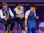 Prakash Padukone (L) cheers Lakshya Sen during the Men's Singles bronze medal badminton match against Malaysia's Lee Zii Jia (PTI) Prakash Padukone (L) cheers Lakshya Sen during the Men's Singles bronze medal badminton match against Malaysia's Lee Zii Jia (PTI)