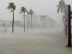 View of flooding caused by wind-driven rain from Hurricane Debby in Fort Myers, Florida, U.S., August 4, 2024 in this picture obtained from social media video. Gabbi Ray via REUTERS  THIS IMAGE HAS BEEN SUPPLIED BY A THIRD PARTY. MANDATORY CREDIT. NO RESALES. NO ARCHIVES.