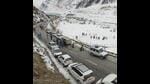 Tourists visit snow-covered fields after snowfall, near Atal Tunnel in Sissu, Lahaul-Spiti (PTI File) Tourists visit snow-covered fields after snowfall, near Atal Tunnel in Sissu, Lahaul-Spiti (PTI File)