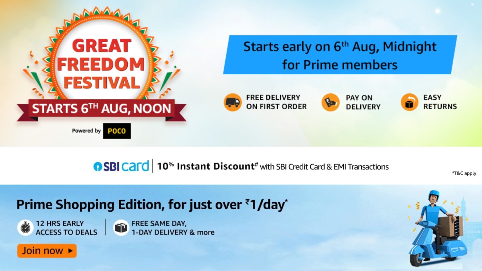 Amazon Great Freedom Festival Sale LIVE Updates (Aug 2024)Get unmissable discounts, top deals and offers now. Hurry!