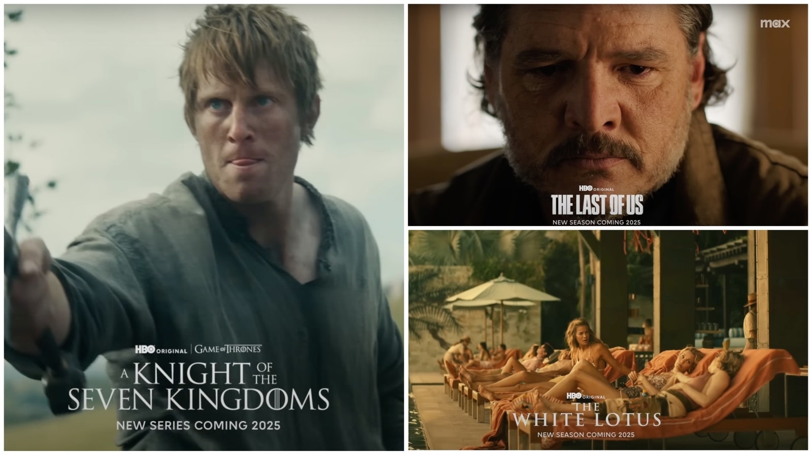 HBO releases sizzle reel of upcoming shows: The Last of Us 2, A Knight of Seven Kingdoms, White Lotus 3 are highlights