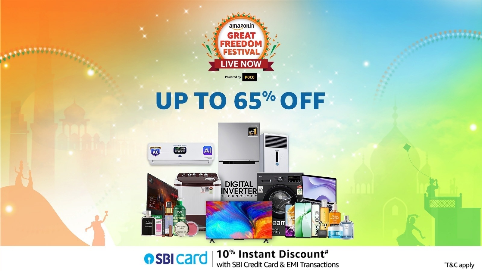 Freedom Sale Countdown: Enjoy huge savings of up to 57% off on home appliances at Amazon’s Great Freedom Festival 2024