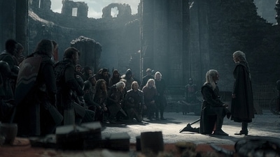 A still from House of the Dragon Season 2 Episode 9.