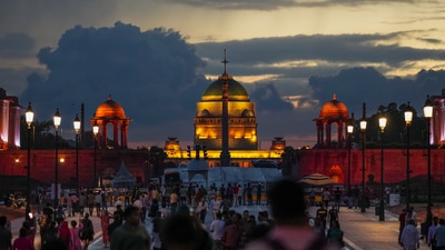 Dark monsoon clouds hover over Raisina Hill, in New Delhi. (PTI file photo) Dark monsoon clouds hover over Raisina Hill, in New Delhi. (PTI file photo)