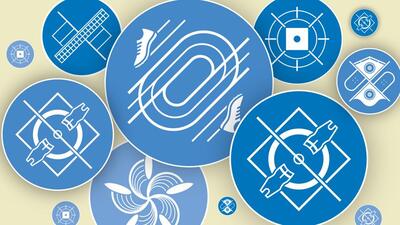 Pictograms depicting different Olympic sports. (HT.)