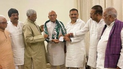 Roy was inducted into JD(U) on Sunday. (X) Roy was inducted into JD(U) on Sunday. (X)