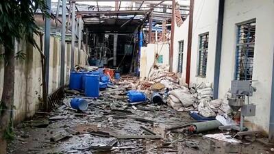 The incident occurred around 4:15am, when a reactor and receiver at Rear Pharma Private Ltd, which produces benzole – a chemcial used to manufacture pharmaceutical tablets, exploded during an ongoing reaction process (Pramod Tambe /HT Photo) The incident occurred around 4:15am, when a reactor and receiver at Rear Pharma Private Ltd, which produces benzole – a chemcial used to manufacture pharmaceutical tablets, exploded during an ongoing reaction process (Pramod Tambe /HT Photo)