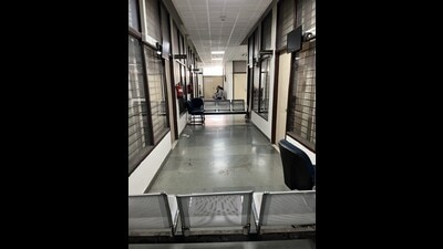 The spot where retired AIG Malvinder Singh Sidhu shot his son-in-law Harprit Singh dead at District Courts, Chandigarh. (HT Photo) The spot where retired AIG Malvinder Singh Sidhu shot his son-in-law Harprit Singh dead at District Courts, Chandigarh. (HT Photo)