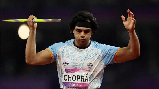 Neeraj Chopra goes into the javelin competition in Paris aiming to defend his gold medal. (REUTERS)