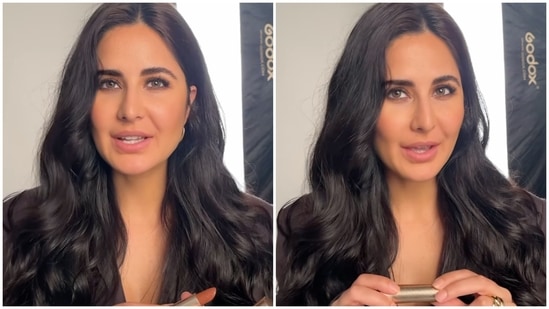 Katrina Kaif tried some contact lenses again in a new video.