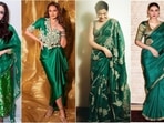 Hariyali Teej falls on August 8 this year, and we're already buzzing with excitement! Green is considered a symbol of unbroken good fortune and is very auspicious to wear during the Hariyali Teej puja. If you haven't decided on your outfit yet, don't worry—we're here to help you out. When it comes to fashion and style, no one can beat our Bollywood divas. Here are some stunning B-town inspired green outfits to make you slay this Hariyali Teej.(Instagram)