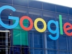 A sign is displayed on a Google building at their campus in Mountain View, California, on Sept. 24, 2019 (Jeff Chiu/AP) A sign is displayed on a Google building at their campus in Mountain View, California, on Sept. 24, 2019 (Jeff Chiu/AP)