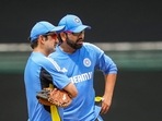 India's head coach Gautam Gambhir and captain Rohit Sharma attend a practice session (PTI) India's head coach Gautam Gambhir and captain Rohit Sharma attend a practice session (PTI)
