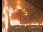 Electric bus in Bengaluru catches fire after getting stuck in waterlogged road, passengers deboarded. Video Electric bus in Bengaluru catches fire after getting stuck in waterlogged road, passengers deboarded. Video