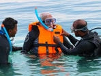 PM Modi snorkelling in Lakshadweep Island(Instagram ) PM Modi snorkelling in Lakshadweep Island(Instagram )