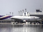 The Thai Airways flight was cancelled after the problem did not resolve. (AP PHOTO.) The Thai Airways flight was cancelled after the problem did not resolve. (AP PHOTO.)