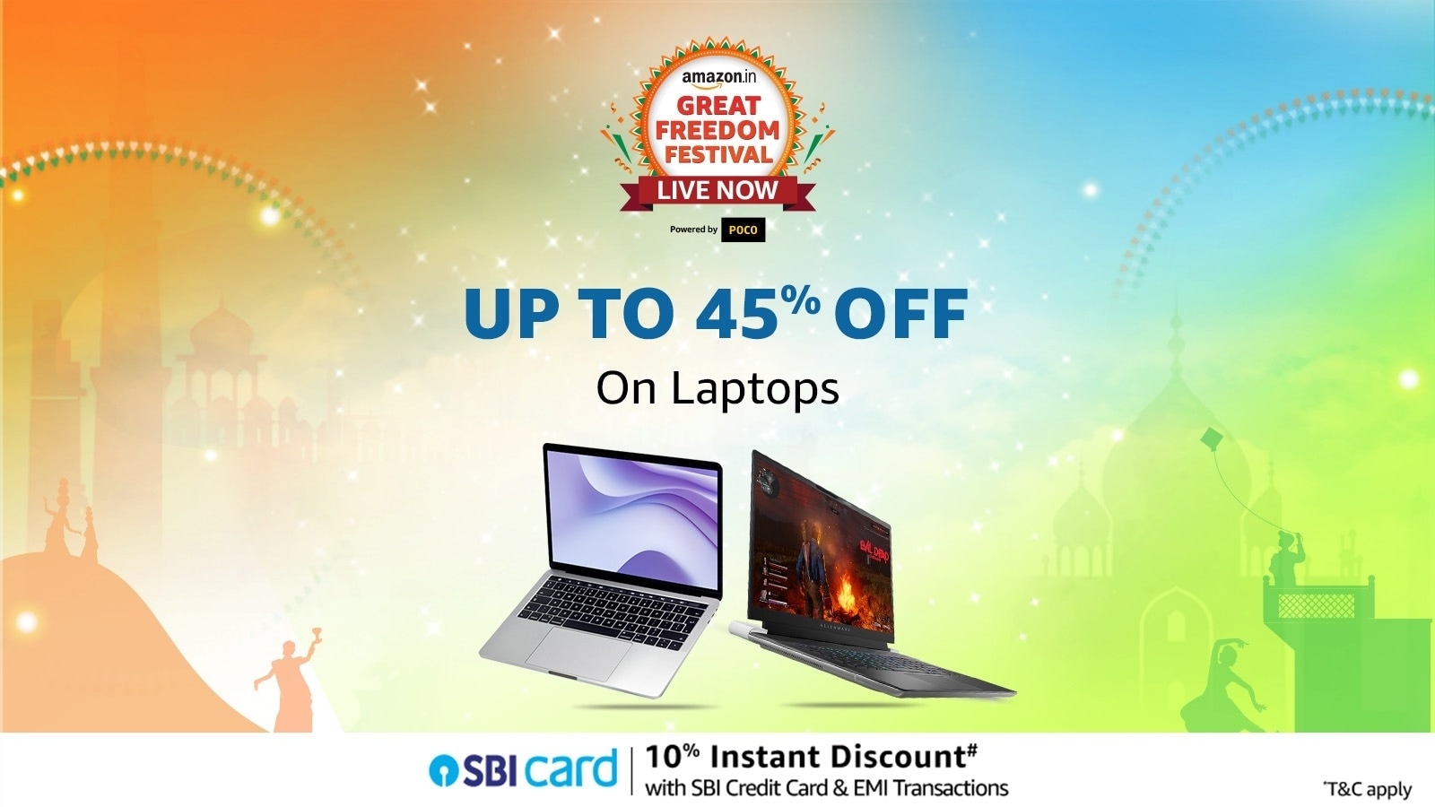 Amazon Great Freedom Festival Sale is live : Up to 45% off on laptops; shop for gaming laptops, office laptops, and more