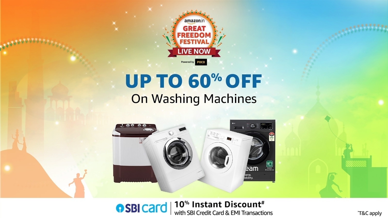 Amazon Great Freedom Festival sale is live: Enjoy up to 60% off on washing machines from top brands