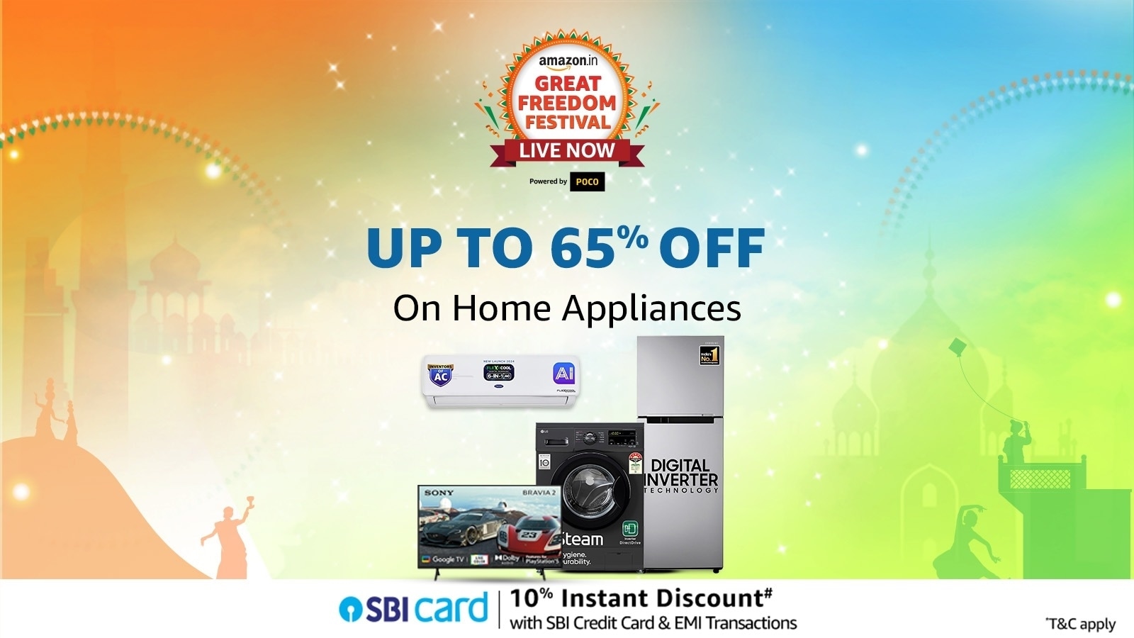 Amazon Great Freedom Festival Sale 2024 day 1 deals: Save up to 63% off on top home appliances