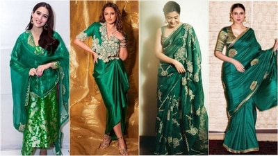 Hariyali Teej falls on August 8 this year, and we're already buzzing with excitement! Green is considered a symbol of unbroken good fortune and is very auspicious to wear during the Hariyali Teej puja. If you haven't decided on your outfit yet, don't worry—we're here to help you out. When it comes to fashion and style, no one can beat our Bollywood divas. Here are some stunning B-town inspired green outfits to make you slay this Hariyali Teej. (Instagram) Hariyali Teej falls on August 8 this year, and we're already buzzing with excitement! Green is considered a symbol of unbroken good fortune and is very auspicious to wear during the Hariyali Teej puja. If you haven't decided on your outfit yet, don't worry—we're here to help you out. When it comes to fashion and style, no one can beat our Bollywood divas. Here are some stunning B-town inspired green outfits to make you slay this Hariyali Teej. (Instagram)