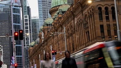 A general view of the George Street in the central business district of Sydney. (AFP) A general view of the George Street in the central business district of Sydney. (AFP)