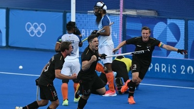 Gonzalo Peillat scored the equalsier for Germany in the second quarter, while it was followed by another goal minutes later by Christopher Ruhr as they were 2-1 ahead at half time. (AFP) Gonzalo Peillat scored the equalsier for Germany in the second quarter, while it was followed by another goal minutes later by Christopher Ruhr as they were 2-1 ahead at half time. (AFP)