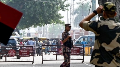 Border Security Force (BSF) personnel stand guard at the India-Bangladesh border of Petrapole about 100km north east of Kolkata. (AFP) Border Security Force (BSF) personnel stand guard at the India-Bangladesh border of Petrapole about 100km north east of Kolkata. (AFP)