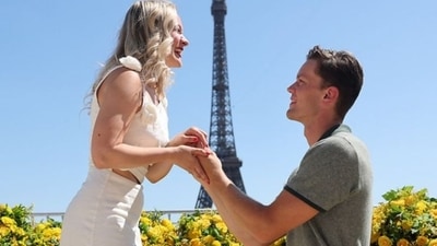 Olympic gold medalist Justin Best proposes to girlfriend Lainey Duncan. (Instagram/@justin_besttt) Olympic gold medalist Justin Best proposes to girlfriend Lainey Duncan. (Instagram/@justin_besttt)