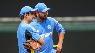 India's head coach Gautam Gambhir and captain Rohit Sharma attend a practice session (PTI) India's head coach Gautam Gambhir and captain Rohit Sharma attend a practice session (PTI)