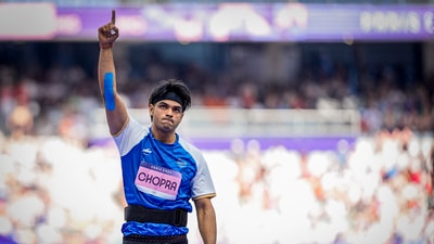 Neeraj Chopra entered the final with his first attempt in the men's javelin throw qualification round (PTI) Neeraj Chopra entered the final with his first attempt in the men's javelin throw qualification round (PTI)
