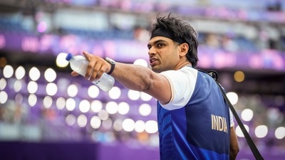 India's Neeraj Chopra during the Men's javelin throw qualification round at the 2024 Summer Olympics (PTI) India's Neeraj Chopra during the Men's javelin throw qualification round at the 2024 Summer Olympics (PTI)