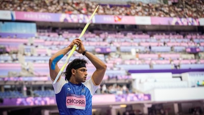 Chopra's personal best continues to be 89.94m achieved back in 2022 (PTI) Chopra's personal best continues to be 89.94m achieved back in 2022 (PTI)