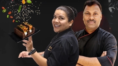 American chef Luisa Serna with Director of Culinary, Chef Sreenivasan