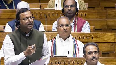 Union minister of state for finance Pankaj Chaudhary during the Monsoon Session of Parliament. (SansadTV) Union minister of state for finance Pankaj Chaudhary during the Monsoon Session of Parliament. (SansadTV)