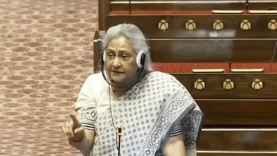 Jaya Bachchan in Rajya Sabha on Monday Jaya Bachchan in Rajya Sabha on Monday