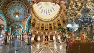 Palace ceiling architecture: Mysore Palace, Umaid Bhawan, Jai Vilas Palace Palace ceiling architecture: Mysore Palace, Umaid Bhawan, Jai Vilas Palace