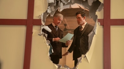 Paul Feig with John Cena on the set of Jackpot. Paul Feig with John Cena on the set of Jackpot.