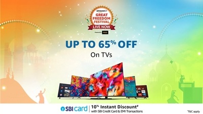 Amazon Great Freedom Sale: Up to 65% off on wide range of TV Amazon Great Freedom Sale: Up to 65% off on wide range of TV