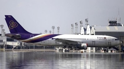The Thai Airways flight was cancelled after the problem did not resolve. (AP PHOTO.)