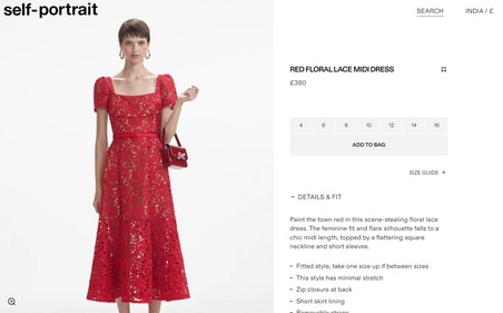 Shraddha's dress is from the brand Self-portrait and costs ₹40k. (www.self-portrait.com) Shraddha's dress is from the brand Self-portrait and costs ₹40k. (www.self-portrait.com)