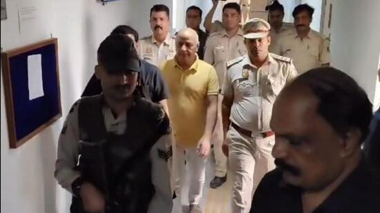 AAP leader Manish Sisodia being produced before a court in New Delhi. (PTI File Photo)