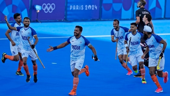 Captain Harmanpreet Singh opened the scoring for India early in the first quarter as the Asian Giants dominated the first 15 minutes of the mega clash.(AP)
